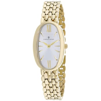 Christian Van Sant Lucia White Dial Gold-Tone Bracelet Watch