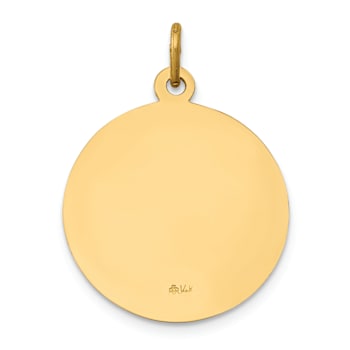 14k Yellow Gold Satin Saint Gerard Medal Pendant