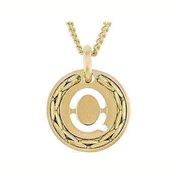 Cardano Initial Q Pendant Necklace In 18K Gold Over Bronze