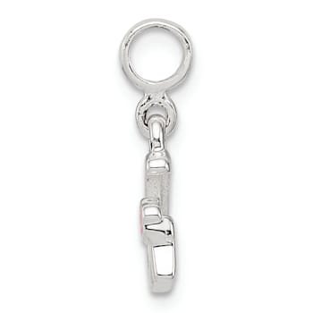 Sterling Silver Letter G with Enamel Pendant