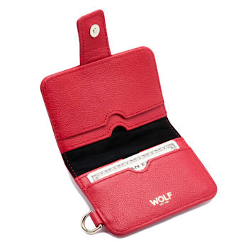 Mimi Red Credit Card Holder with Wristlet