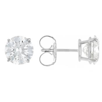 Lab-Grown Diamond Stud Earrings In 14K White Gold 3.00ctw