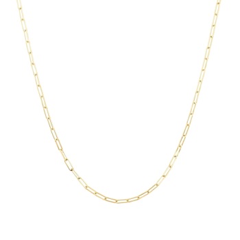 18k Yellow Gold Plated Sterling Silver 2.0mm Paperclip Chain - 20"