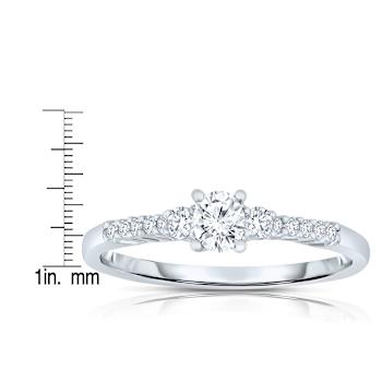 CZ Solitaire Ring In Sterling Silver
