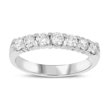 0.75cttw 7 Stone Diamond Band Ring in 14k White Gold