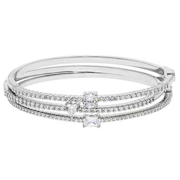Multi-Shape CZ Bangle Set Of 3