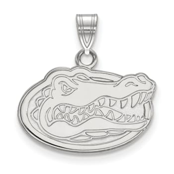 Rhodium Over Sterling Silver LogoArt University of Florida Small Pendant