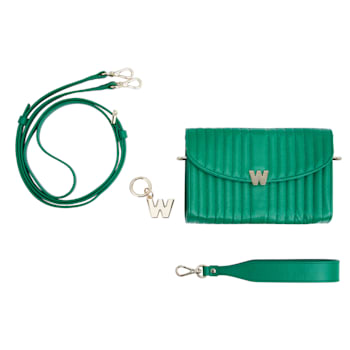 Mimi Green Crossbody Bag with Wristlet