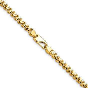 14k Yellow Gold 3.7mm Solid Franco 24 Inch Chain