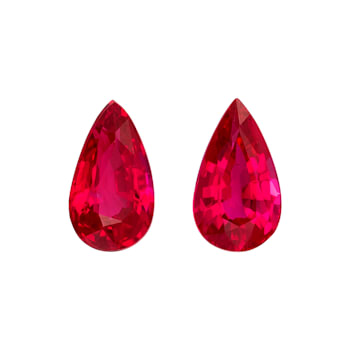 Ruby 5x2.9mm Pear Shape Matched Pair 0.46ctw