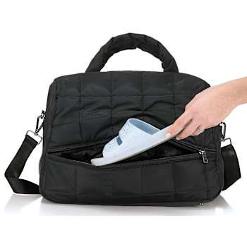 GO Dash Dot Puffle Handbag in Black