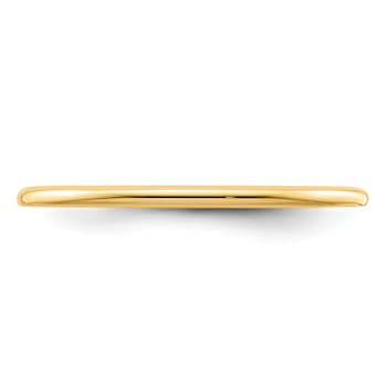 10K Yellow Gold 1.2mm Half Round Stackable Expressions Band