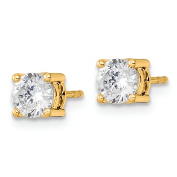 14K Yellow Gold Lab Grown Diamond Fashion Earrings