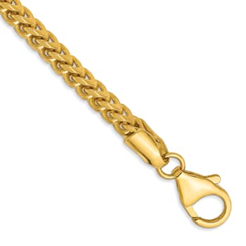 14K Yellow Gold 3mm Franco Chain Bracelet