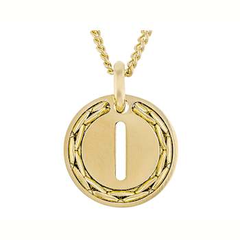 Cardano Initial I Pendant Necklace In 18K Gold Over Bronze