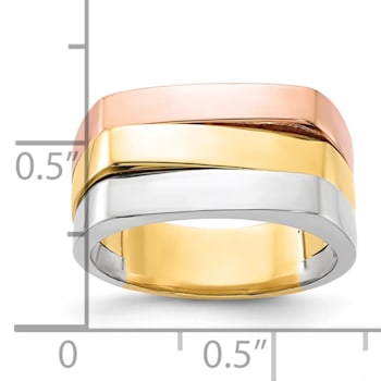 14K Contemporary Flat Top Band