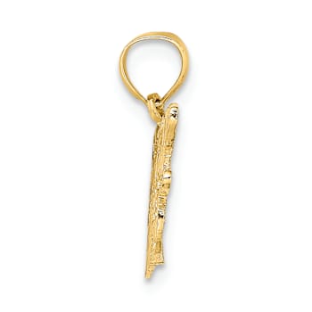 10K Yellow Gold Football Mom Charm