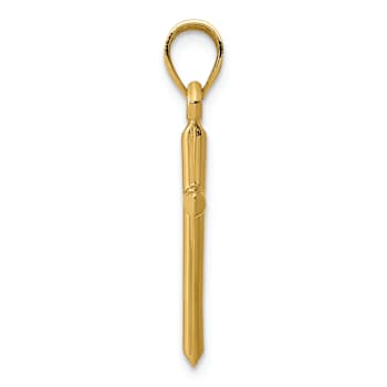 14k Yellow Gold Polished Cross Pendant