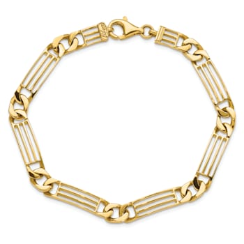 14K Yellow Gold Polished Link Bracelet
