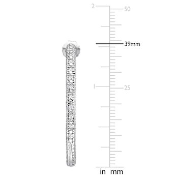 0.25ctw Diamond Hoop Earrings in Sterling Silver