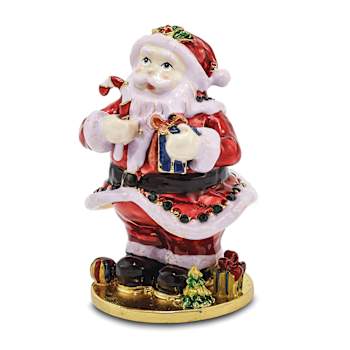 CHRISTMAS CALLER Santa Claus Trinket Box