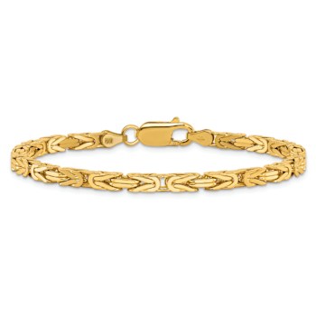 10k Yellow Gold 3.25mm Byzantine Link Bracelet