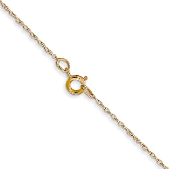14k Yellow Gold 0.5mm Solid Cable 24 Inch Chain