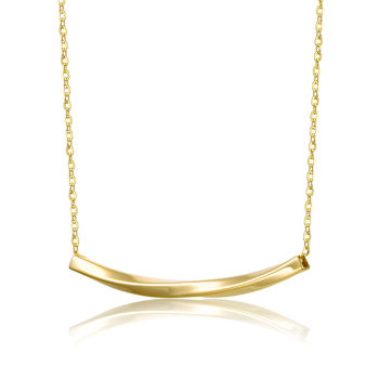 Sleek Bar Necklace In 14K Gold Over Sterling Silver