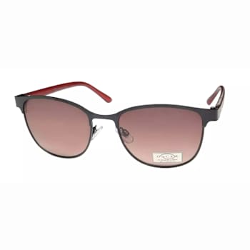 OSCAR by Oscar de la Renta Black Cat Eye Frame / Brown Gradient Lenses Sunglasses