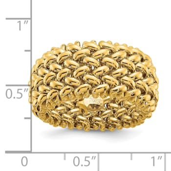 14K Yellow Gold Mesh Ring