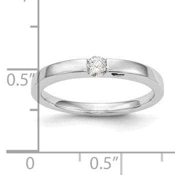 Rhodium Over 14K White Gold First Promise Diamond Promise/Engagement
Ring 0.10ctw