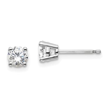 14K White Gold Lab Grown Diamond 2/3ctw VS/SI GH 4 Prong Earrings