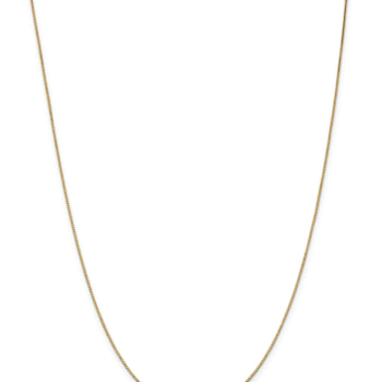14k Yellow Gold 0.9mm Solid Box Link 22 Inch Chain