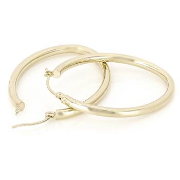 Large Hoop Earrings In 14K Gold