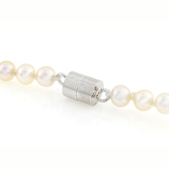 Freshwater Pearl Strand Necklace In Sterling Silver