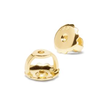 White Cubic Zirconia 14k Yellow Gold Studs With Velvet Gift Box 4.00ctw