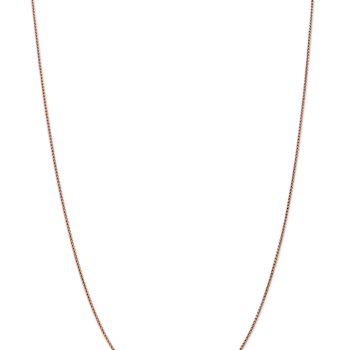 14k Rose Gold 1.2mm Diamond Cut Wheat Chain 22"