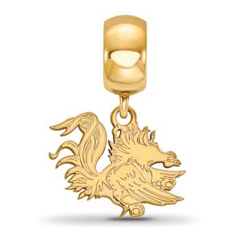 14K Yellow Gold Over Sterling Silver LogoArt University of South
Carolina Small Dangle Bead