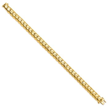 14K Yellow Gold Polished Fancy Link Men's Bracelet