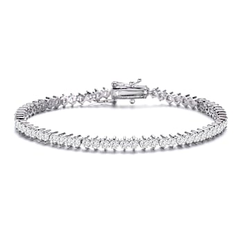 CZ Tennis Bracelet In Sterling Silver 7 Inch