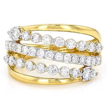 Refined Lab-Grown Diamond Ring 1ctw In 14K Gold Over Sterling Silver