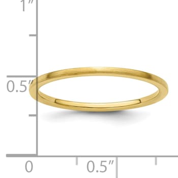 10K Yellow Gold 1.2mm Half Round Satin Stackable Expressions Band