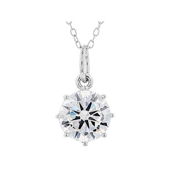 Solitaire CZ Pendant And Ring Set in Sterling Silver