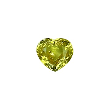 Yellow Sapphire Loose Gemstone Unheated 8.6x7.9mm Heart Shape 3.03ct