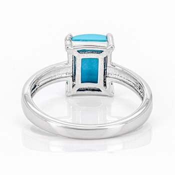 SleepIng Beauty Turquoise Solitaire Ring In Sterling Silver
