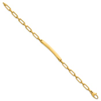 14K Yellow Gold 4.8mm ID Oval Link 7.5 inch Bracelet