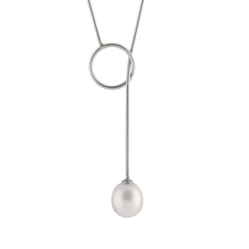 7.5-8mm White Cultured Freshwater Pearl Sterling Silver Necklace