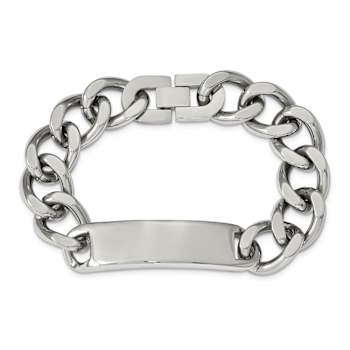 Stainless Steel Polished 8.75 Inch ID Bracelet