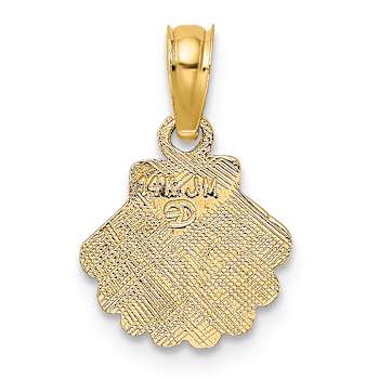 10K Yellow Gold Polished Scallop Shell Charm
