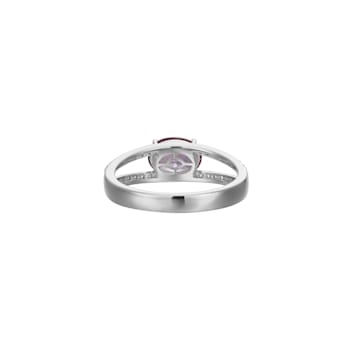 Lab Created Sapphire And White Cubic Zirconia Platinum Over Sterling
Silver Ring 1.66ctw